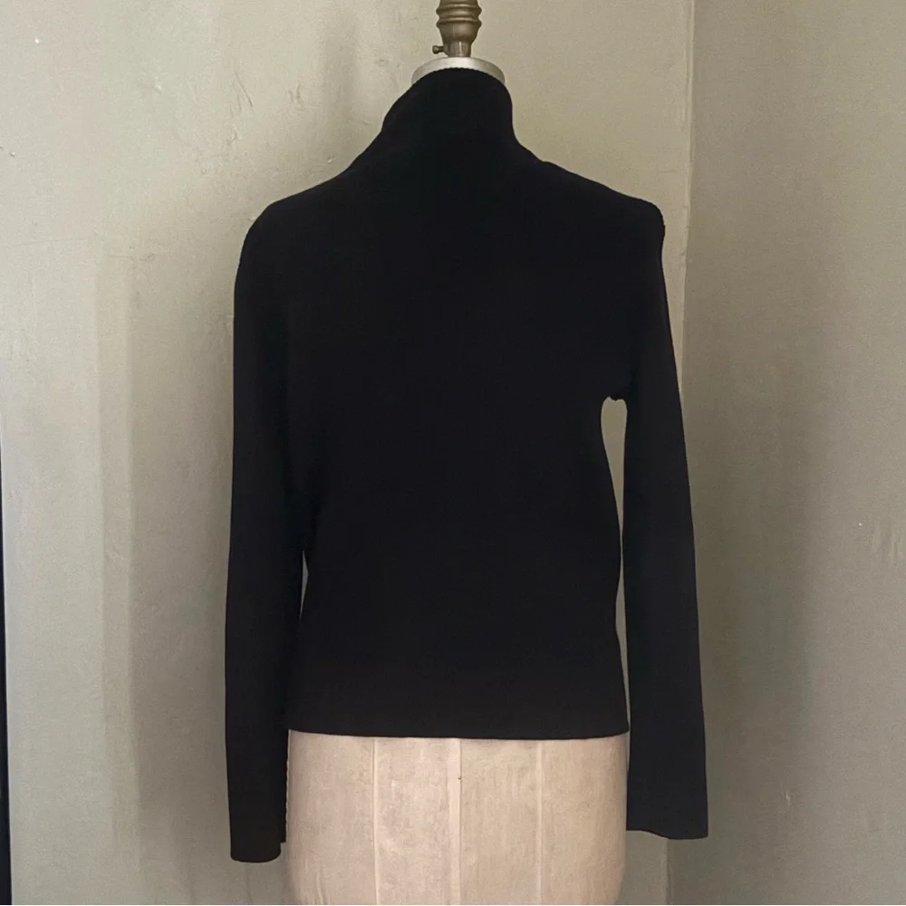 LAUREN RL Stylish Black Jacket with Green and Purple Accents - Picture 9 of 12